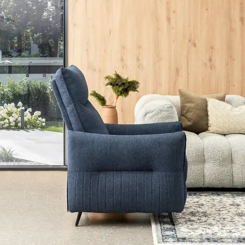 41" Terugduwbare relaxfauteuil met ergonomische gesegmenteerde rugleuning