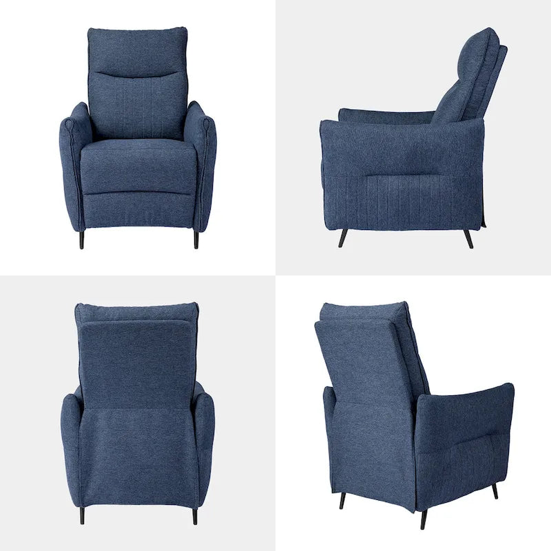 41" Terugduwbare relaxfauteuil met ergonomische gesegmenteerde rugleuning