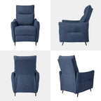 41" Terugduwbare relaxfauteuil met ergonomische gesegmenteerde rugleuning