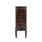 6-Laden Houten Sieradenkast met Spiegel - 102,2 cm H