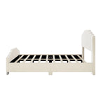 Platformbed, Tweepersoons/Queensize, Fluweel Gestoffeerd Frame, Gecapitonneerd Hoofd- en Voetbord, Geen Boxspring Nodig