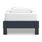 Tweepersoonsplatformbed, Shaker Stijl Design, Marineblauw Houten Frame
