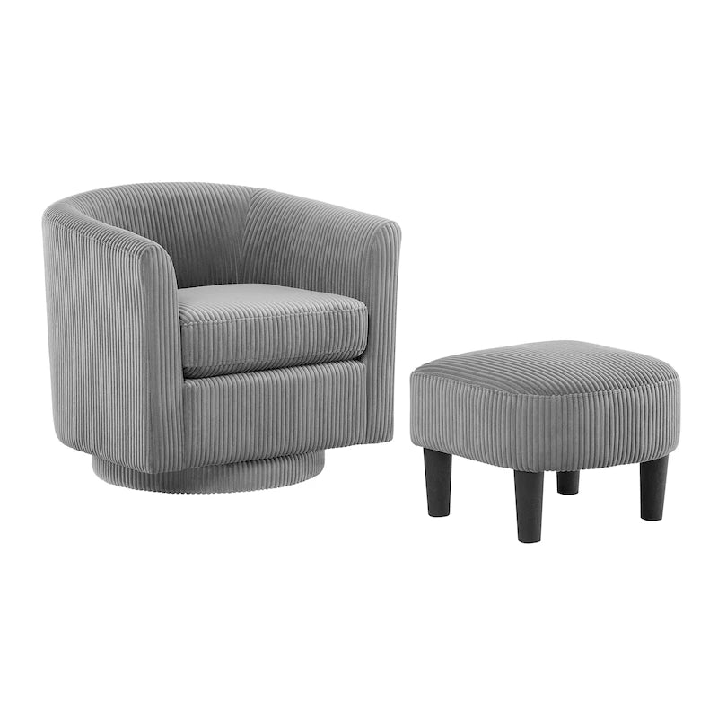 360° Draaibare Fauteuil met Voetenbank