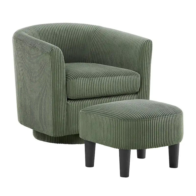 360° Draaibare Fauteuil met Voetenbank