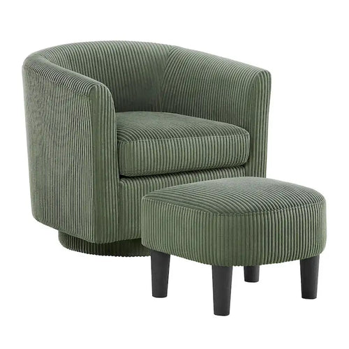 360° Draaibare Fauteuil met Voetenbank