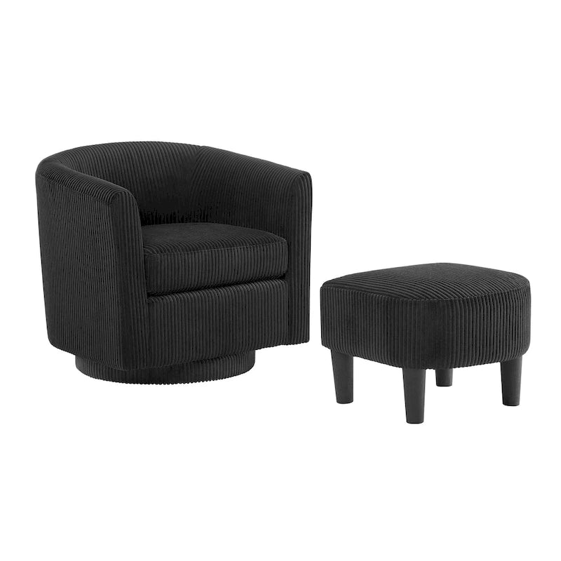 360° Draaibare Fauteuil met Voetenbank