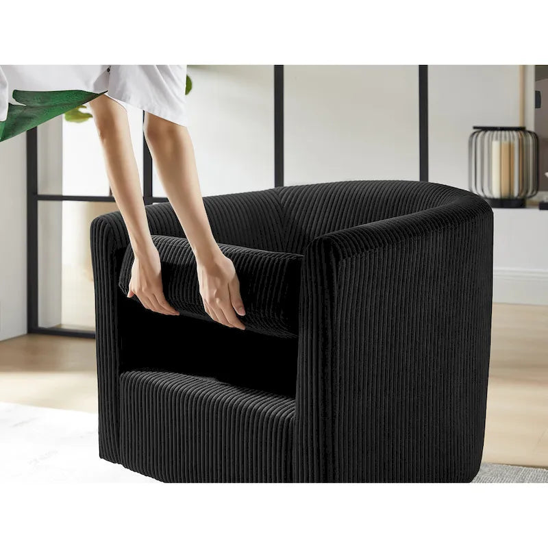 360° Draaibare Fauteuil met Voetenbank