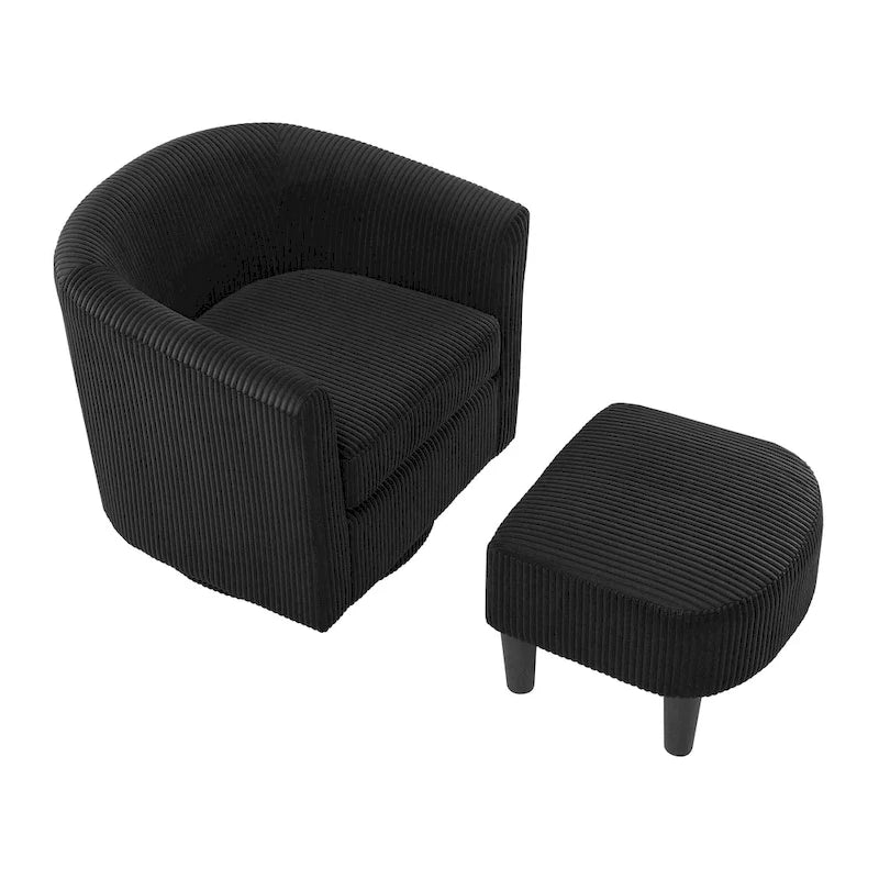360° Draaibare Fauteuil met Voetenbank