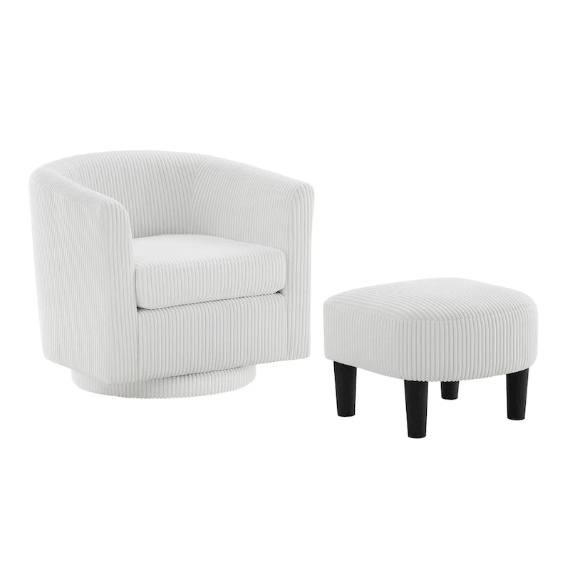 360° Draaibare Fauteuil met Voetenbank