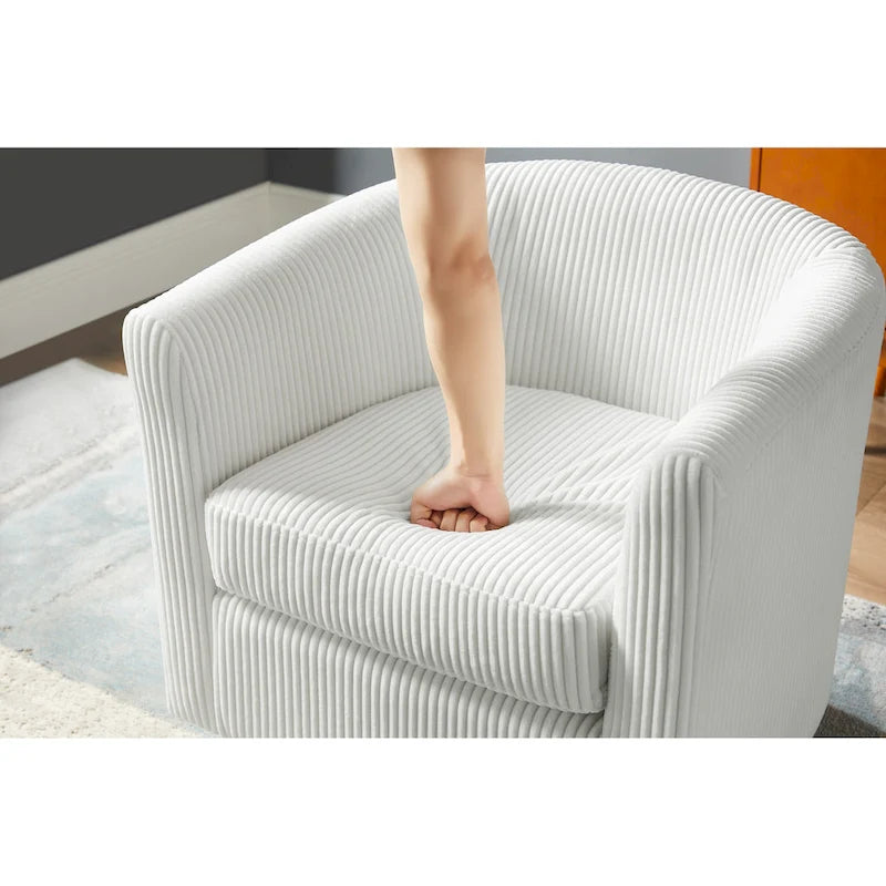 360° Draaibare Fauteuil met Voetenbank