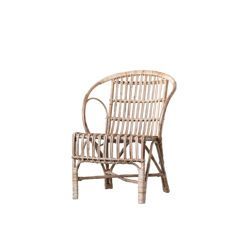 Bamboe stoel met ronde rugleuning