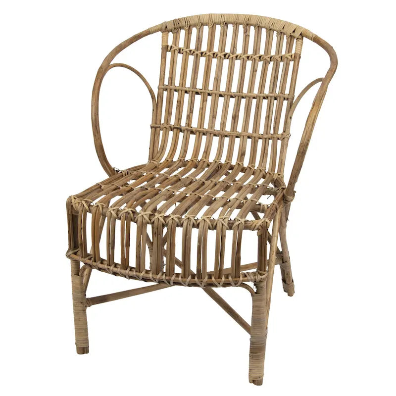 Bamboe stoel met ronde rugleuning
