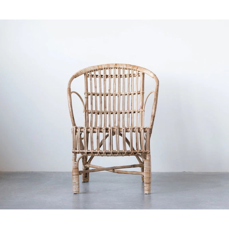 Bamboe stoel met ronde rugleuning