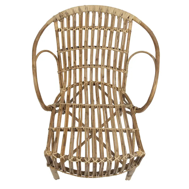 Bamboe stoel met ronde rugleuning