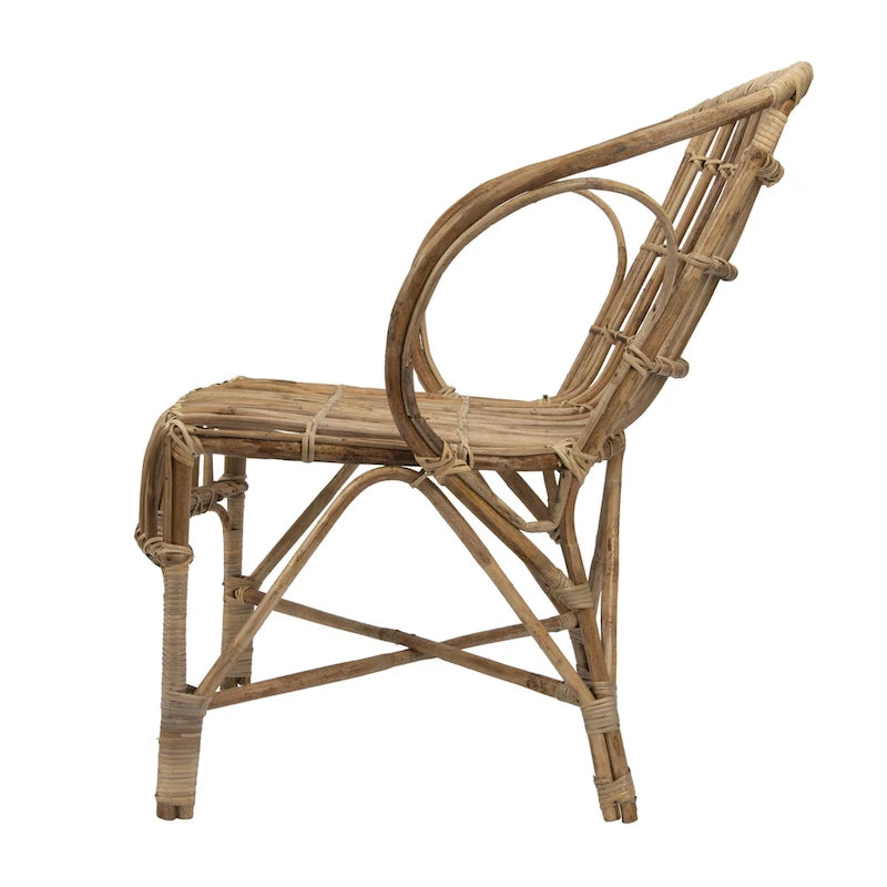 Bamboe stoel met ronde rugleuning
