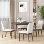 Eetkamerstoelen met kanaalstiksels, set van 4