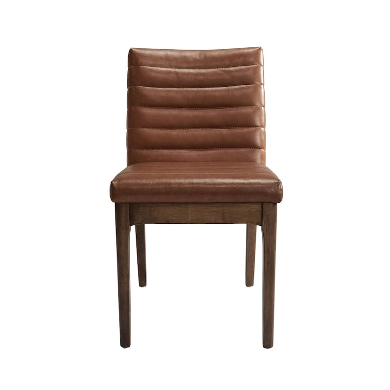 Eetkamerstoelen met kanaalstiksels, set van 4