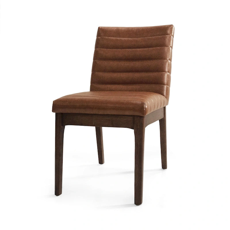Eetkamerstoelen met kanaalstiksels, set van 4