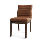 Eetkamerstoelen met kanaalstiksels, set van 4