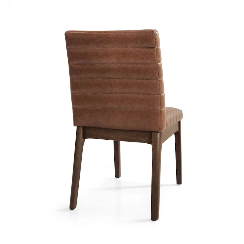 Eetkamerstoelen met kanaalstiksels, set van 4
