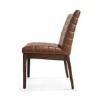 Eetkamerstoelen met kanaalstiksels, set van 4