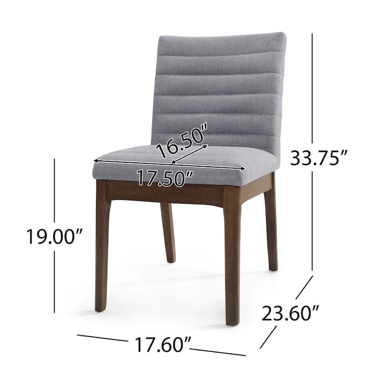 Eetkamerstoelen met kanaalstiksels, set van 4