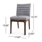 Eetkamerstoelen met kanaalstiksels, set van 4