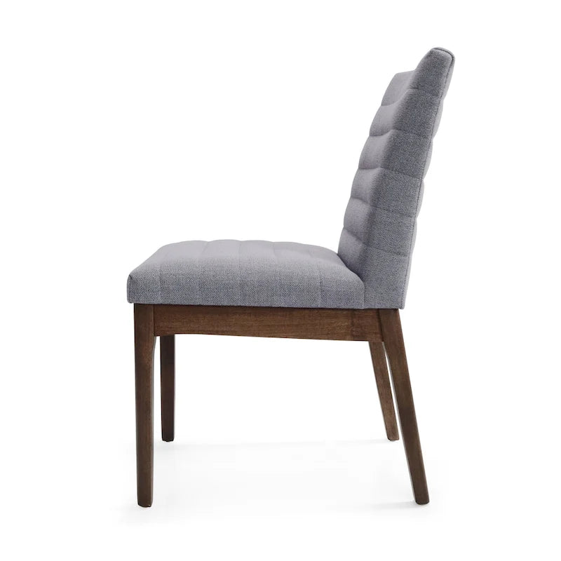 Eetkamerstoelen met kanaalstiksels, set van 4