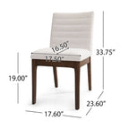 Eetkamerstoelen met kanaalstiksels, set van 4