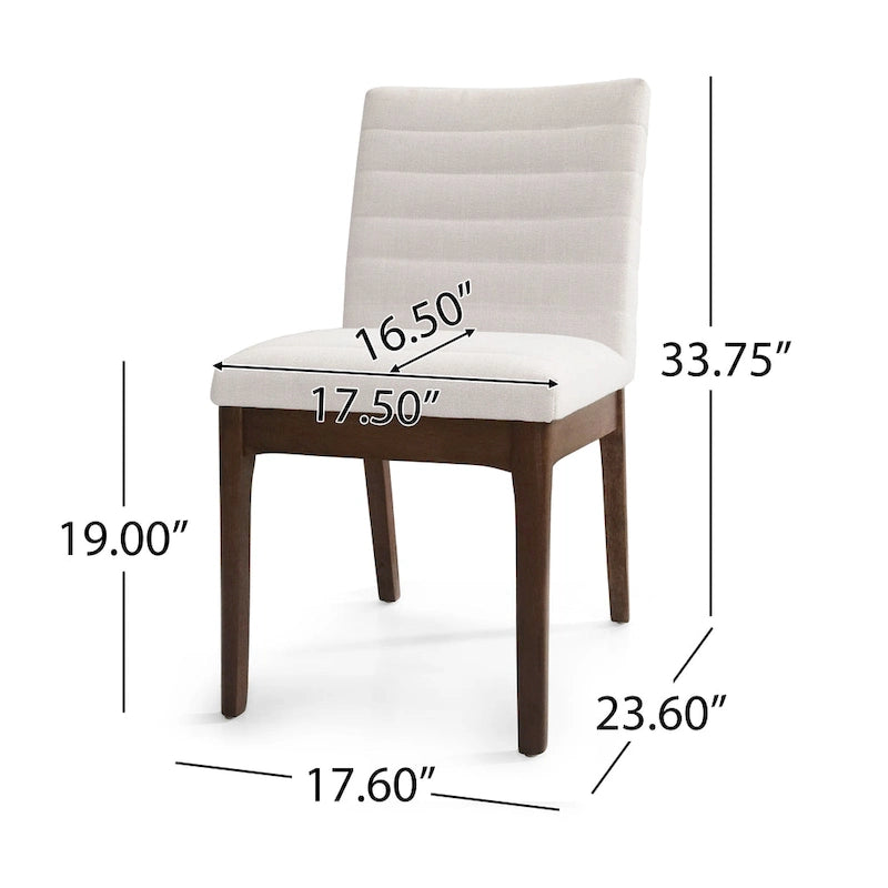Eetkamerstoelen met kanaalstiksels, set van 4
