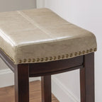 Beige kunstleren barkruk zonder rugleuning van 81 cm