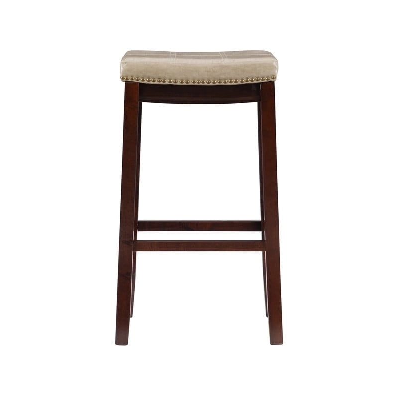 Beige kunstleren barkruk zonder rugleuning van 81 cm