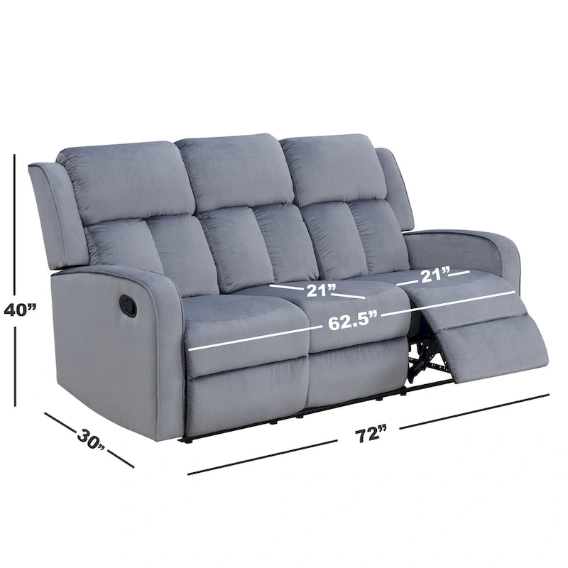 Blauwgrijze stoffen relaxbank