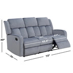 Blauwgrijze stoffen relaxbank