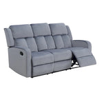 Blauwgrijze stoffen relaxbank