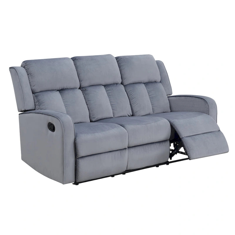 Blauwgrijze stoffen relaxbank