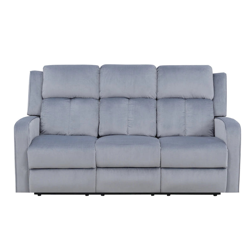 Blauwgrijze stoffen relaxbank