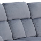 Blauwgrijze stoffen relaxbank