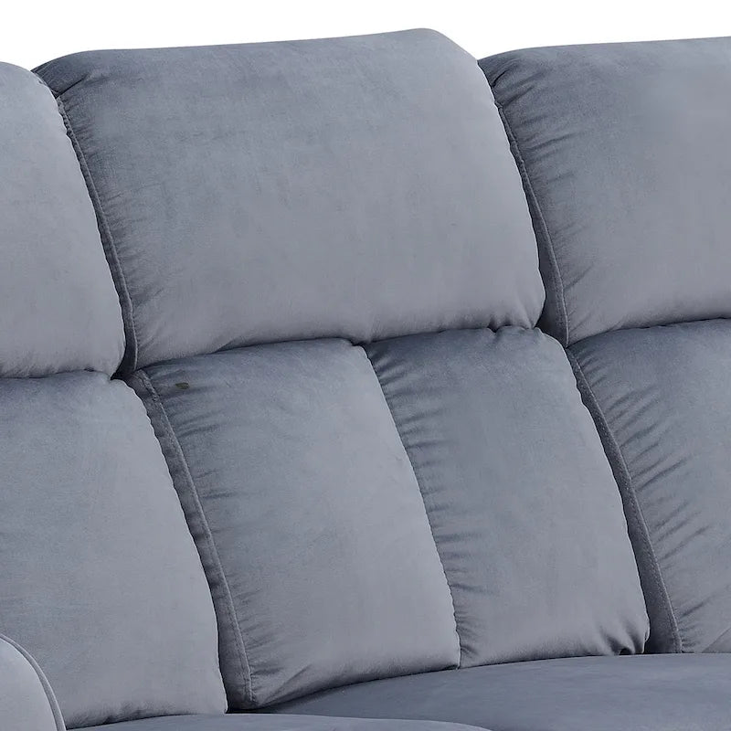 Blauwgrijze stoffen relaxbank