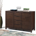 54-inch massief houten dressoir met lades en kasten