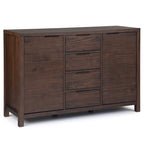 54-inch massief houten dressoir met lades en kasten