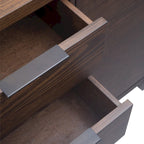 54-inch massief houten dressoir met lades en kasten