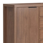 54-inch massief houten dressoir met lades en kasten