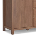 54-inch massief houten dressoir met lades en kasten