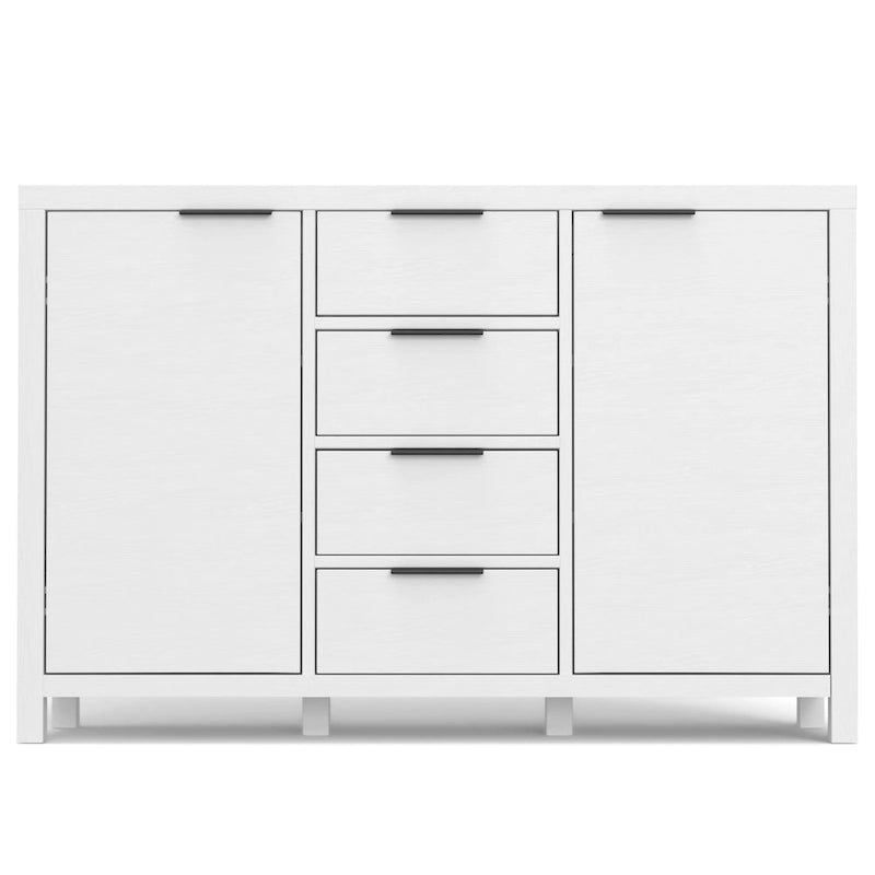 54-inch massief houten dressoir met lades en kasten