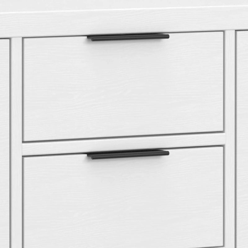 54-inch massief houten dressoir met lades en kasten