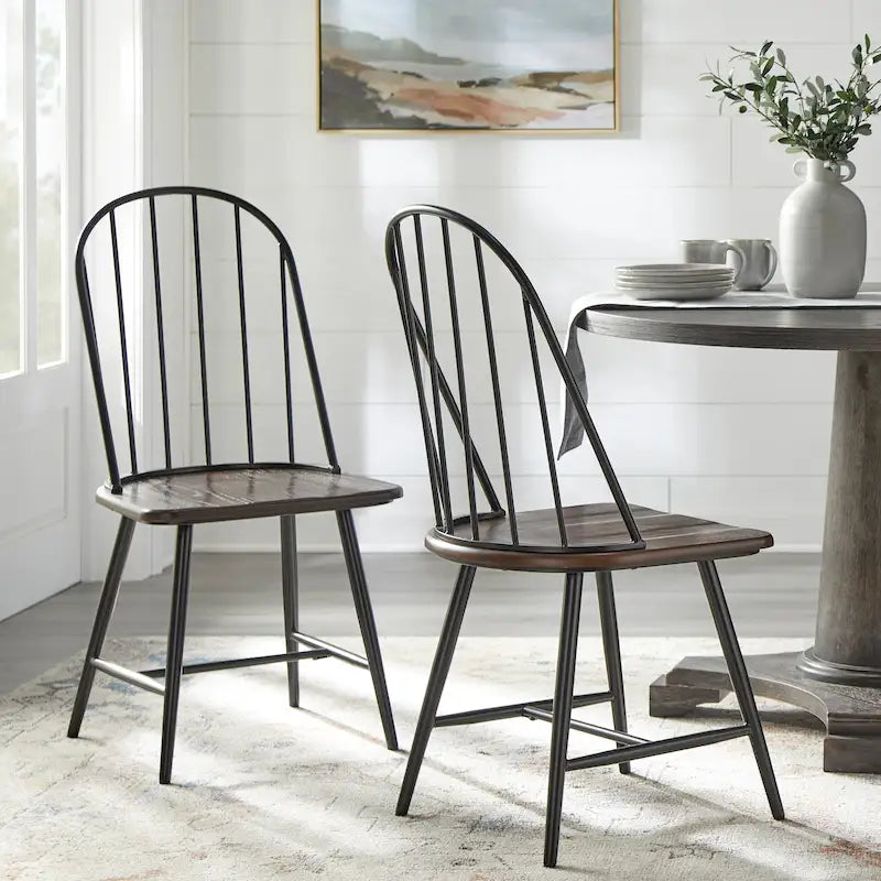 Spijlenstoelen (set van 2)