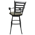 Extra Tall Spectator Swivel Bar Stool 35 Jenna - Black Frame - 34 - 35 inch Seat