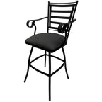 Extra Hoge Spectator Draaibare Barkruk – Zithoogte 89 cm, Zwart Frame