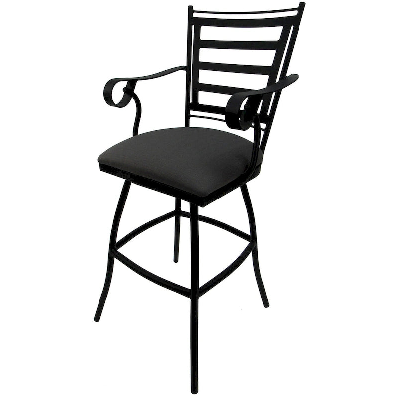 Extra Hoge Spectator Draaibare Barkruk – Zithoogte 89 cm, Zwart Frame